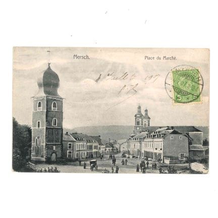 MERSCH. Carte postale de la Place du Marché.
Edm. 