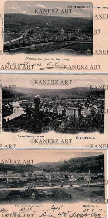 DIEKIRCH. Riunione di cartoline:
1) Giekirch, vist