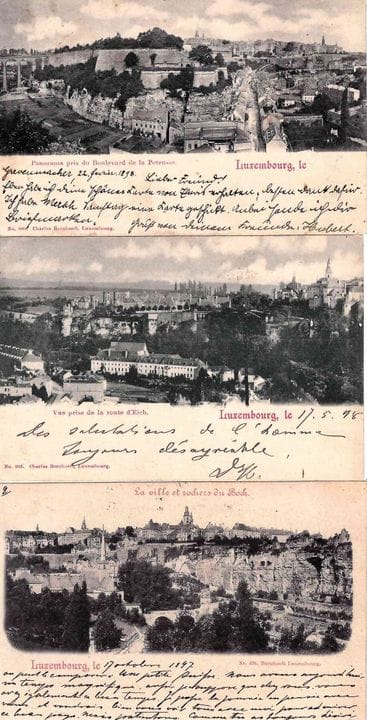 VDL. Riunione di 3 cartoline di Charles Bernhoeft: