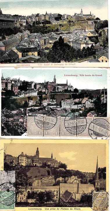 VDL. Riunione di 5 cartoline panoramiche della cit
