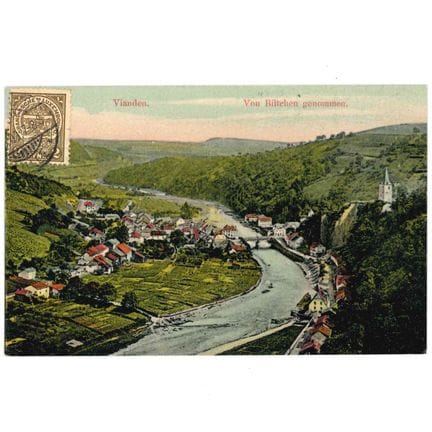 VIANDEN. 4 cartes couleur de différents endroits à