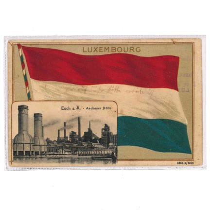 ESCH. Cartolina postale raffigurante la bandiera l