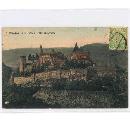 VIANDEN.  4 cartes , 1 du château, colorisée, 1 de