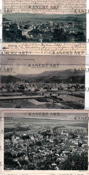 DIEKIRCH. Riunione di cartoline:
1) Überblick, Hei