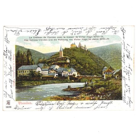 VIANDEN.  2 cartes ancienne du Château , colorisée