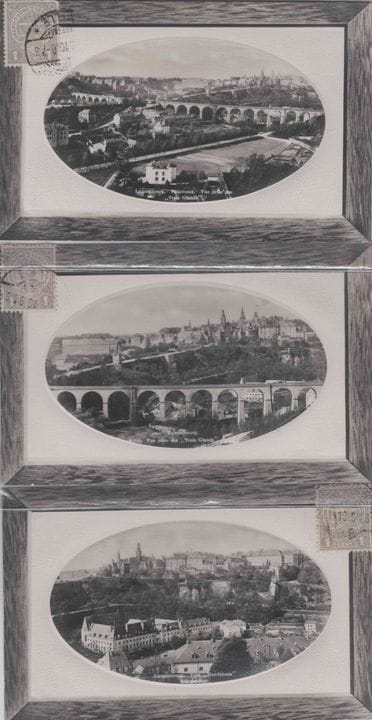 VDL. Riunione di 3 cartoline fotografiche panorami