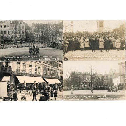 GUERRA I. 5 schede fotografiche La bandiera del 11
