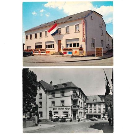 CAFE-COMMERCE. 1 carte postale semi-modernes et 1 