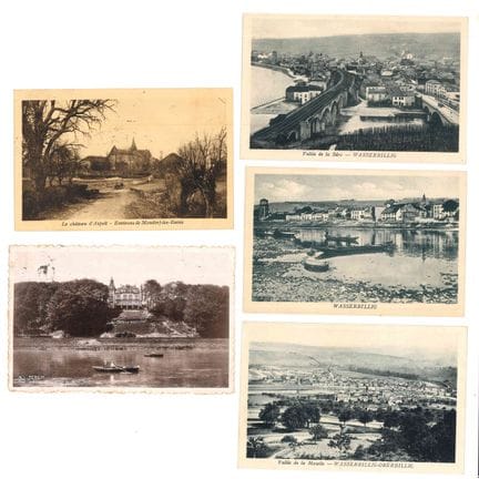 WASSERBILLIG. Réunion de 3 cartes postalesaux édit