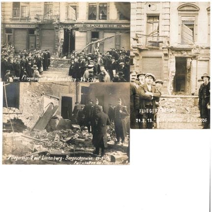 GUERRA I. Set di 4 cartoline fotografiche e 3 cart