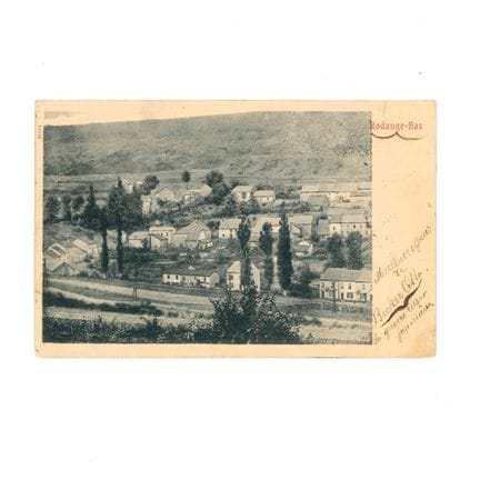 RODANGE. Carte postale de Rodange-Bas.
Voyagée en 