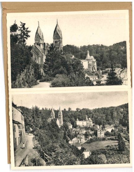 CLERVAUX. Libretto di 10 carte illustrate "velluta