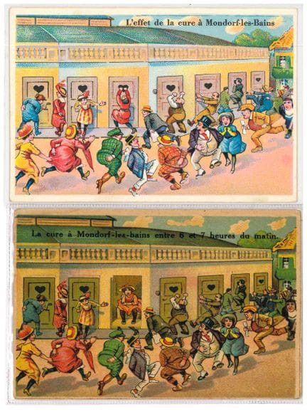 MONDORF. Réunion de 2 cartes postales humoristique