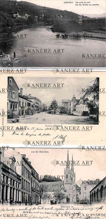DIEKIRCH. Riunione di 3 cartoline del fotografo SC
