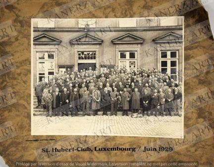 CHASSE. Grande photographie contrecollée sur carto