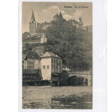 VIANDEN.  5 cartes anciennes du Château de Vianden