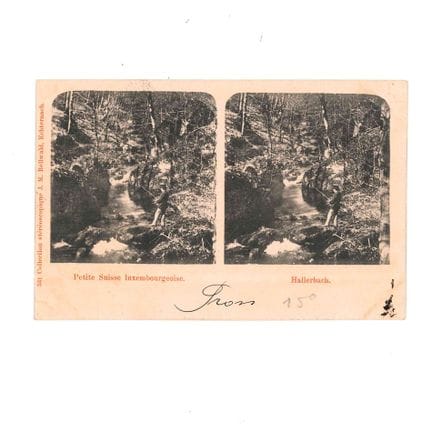MULLERTHAL. Cartolina stereoscopica dell'Hallerbac