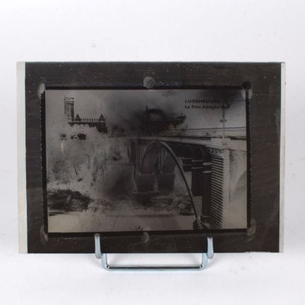 VDL. Photographie positive sur plaque de verre d'u