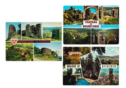 DIEKIRCH. Serie di 3 cartoline con figurine degli 