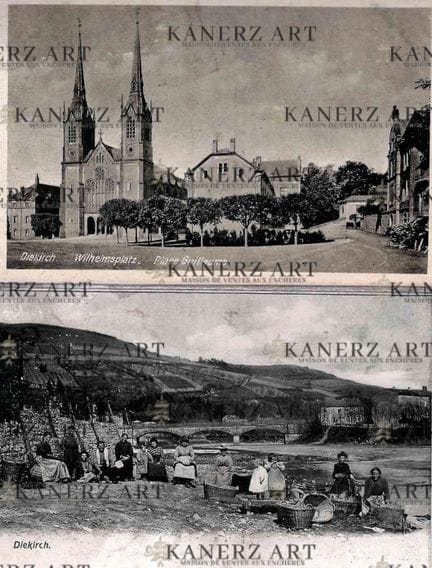 DIEKIRCH. Riunione di cartoline:
1) Place Guillaum