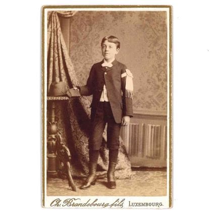 BRANDEBOURG Fils. Photographie format carte de vis