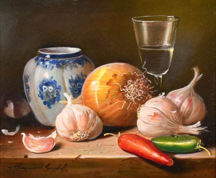 Raymond Campbell (1956-) Britannique. « Still Life