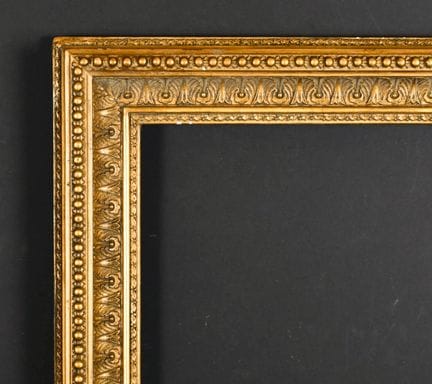 École anglaise du XIXe siècle. Cadre doré à motifs