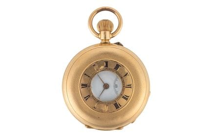 Montre de poche « demi-chasseur » en or 18 carats,