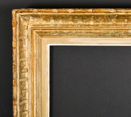 École française du XXe siècle. Cadre en bois peint