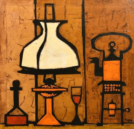Colin Ruffell (1939-) Britannique. Lampe de table,