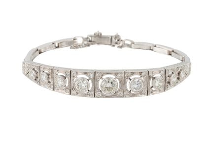 Ein Diamantarmband, erste Hälfte des 20. Jahrhunde