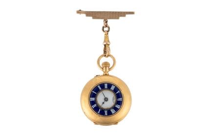 Montre de poche « demi-chasseur » en or 18 carats 