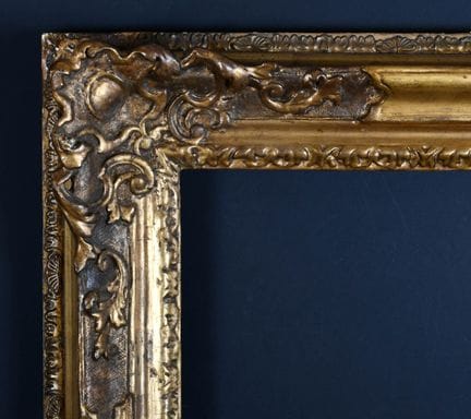 École anglaise du XIXe siècle. Cadre doré à compos