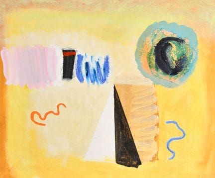 École anglaise du XXe siècle. Abstrait, huile sur 
