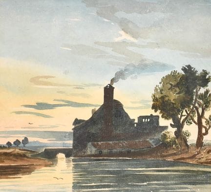 John Varley (1778–1842), britisch. „Sonnenuntergan
