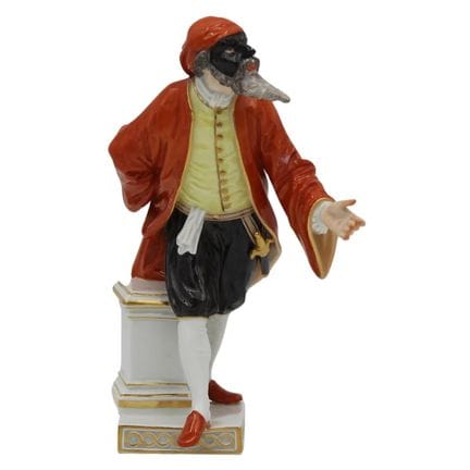 Trouser with mask Polychrome porcelain. Meissen. 2