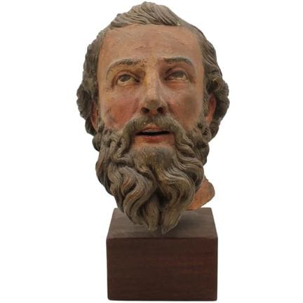 19th-century Sicilian sculptor, "Head of a Saint,"