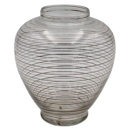 Blown glass vase with concentric decoration. Possi