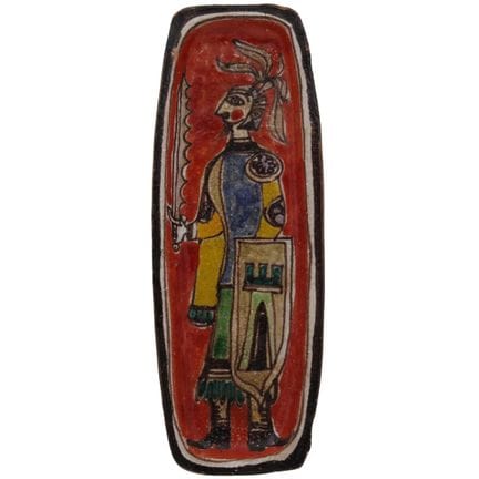 Small polychrome ceramic tray by De Simone featuri