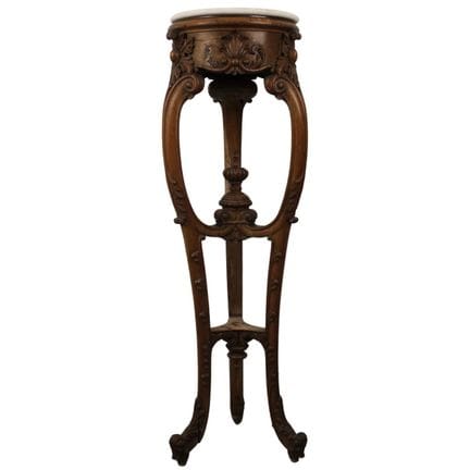 Large, finely carved walnut cabinet with ornamenta