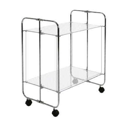 Perspex and metal liquor cart. 20th century. 65.5 