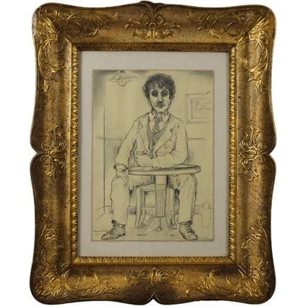 Bruno Caruso (1927–2018) “At the Bar” Pencil on pa