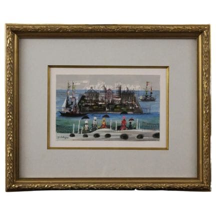 Jean Calogero (1922–2001) “Marina” Watercolor on p