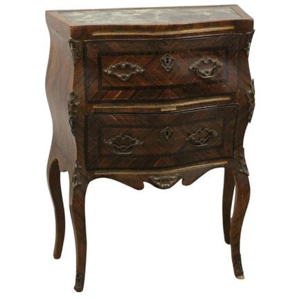 Table de chevet à deux tiroirs en palissandre, ave