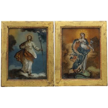 École sicilienne du XVIIIe siècle « La Vierge et s
