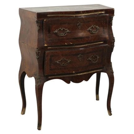 Table de chevet à deux tiroirs en palissandre, ave