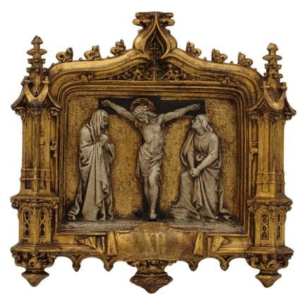 Station du Chemin de Croix n° XII. Bas-relief en p