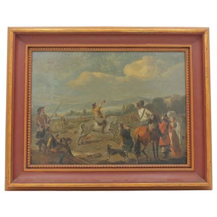 Peintre flamand du XVIIIe siècle, « Scène de chass