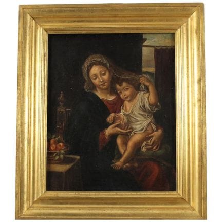 École italienne du XIXe siècle « La Vierge aux pom