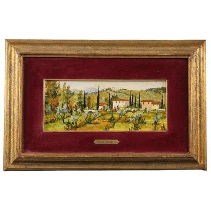 Renzo Paoletti (1922) « Nel Valdarno » Acrylique s
